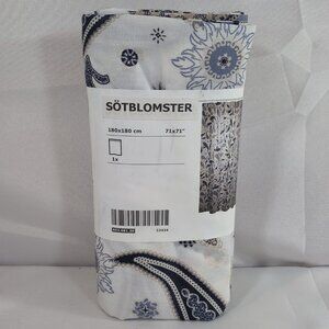 IKEA SÖTBLOMSTER 403.081.30 Paisley Medallion Blue White Curtain Drapes NEW